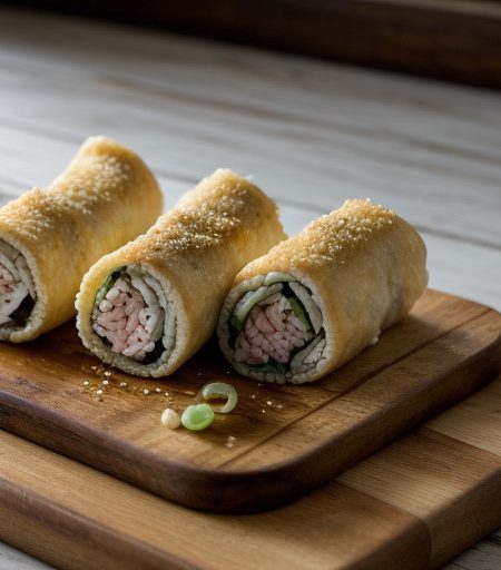 Oriental Stuffed Chicken Rolls With Sweet-Sou recipe image