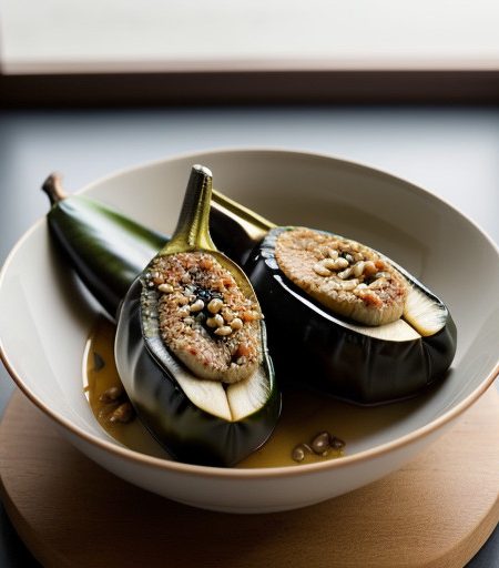 Oriental Stuffed Eggplant recipe image