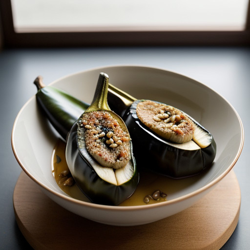 Oriental Stuffed Eggplant recipe image