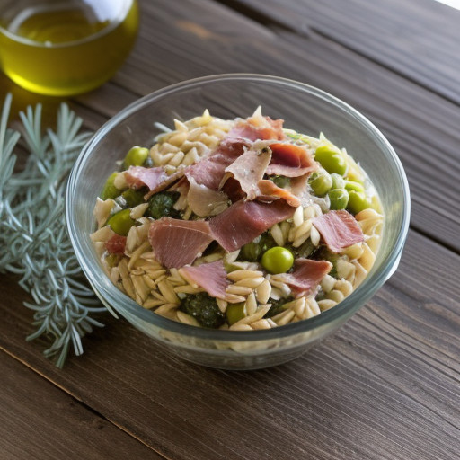 Orzo & Artichoke Salad With Prosciutto recipe image