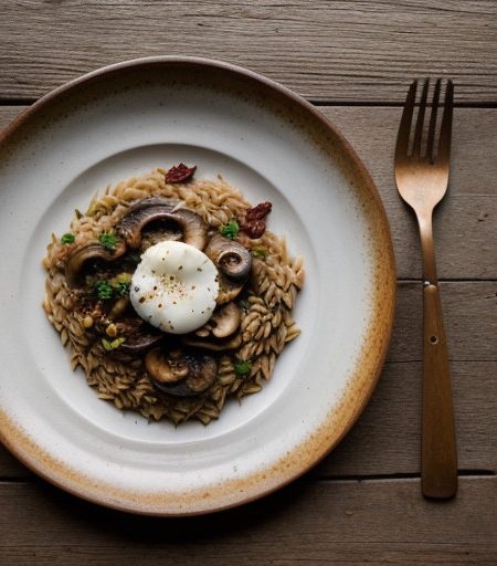 Orzo & Portabello Mushrooms recipe image