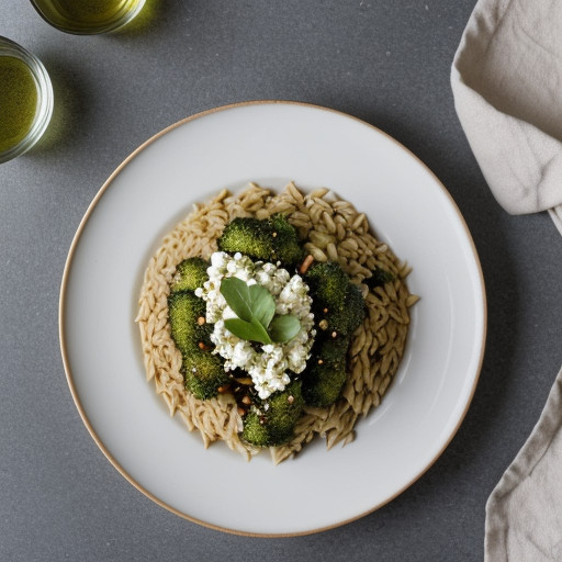 Orzo With Broccoli Feta and Olives - Bon Appetit recipe image