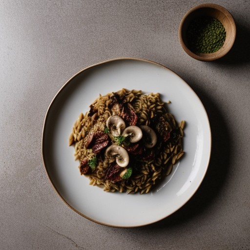 Orzo and Portabello Mushrooms recipe image