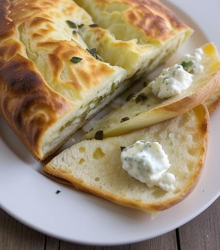 Ossetian Potato-Cheese Bread Khachapuri recipe image