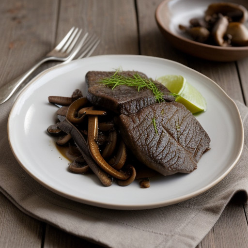 Ostrich Fillets With Wild Mushrooms recipe image