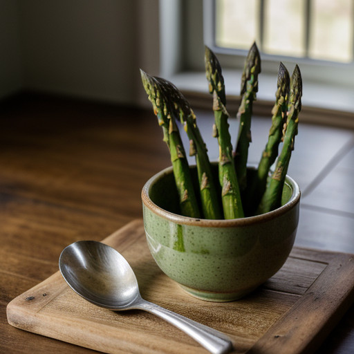 Oven-Baked Asparagus With Green Sauce recipe image