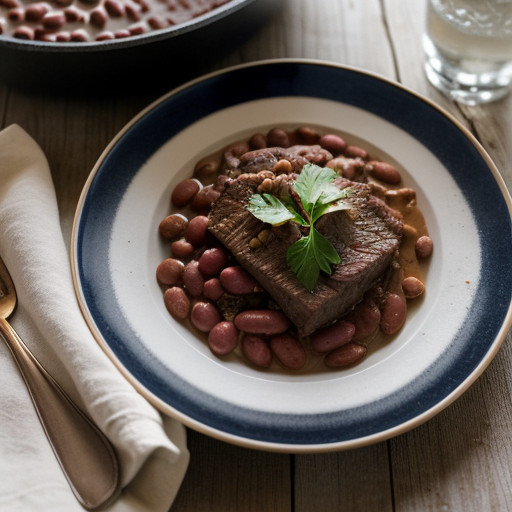 Oven-Baked Beef and Beans recipe image