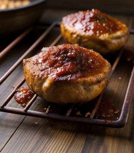Oven Barbecued Chicken Quarters recipe image