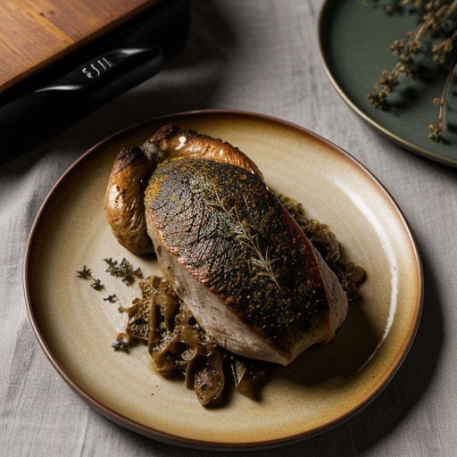 Oven-Braised Pheasant With Sauerkraut recipe image