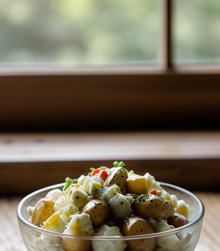 Oven-Fried Chicken & Potato Salad recipe image