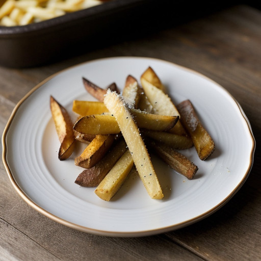 Oven Fries With Garlic & Parmesan Cheese recipe image