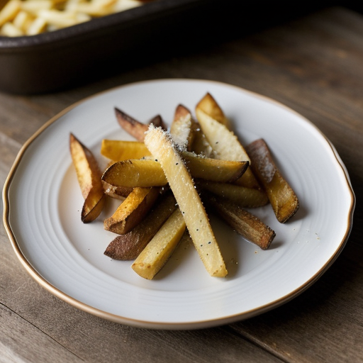 Oven Fries With Garlic & Parmesan Cheese recipe image