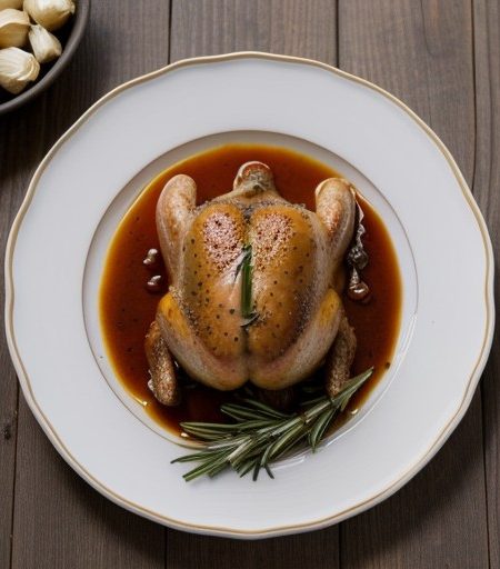 Oven-Roasted Chicken With Garlic Rosemary Smear recipe image