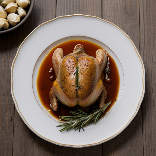 Oven-Roasted Chicken With Garlic Rosemary Smear recipe image