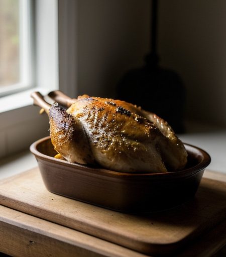 Oven-Roasted Chicken With Roquefort Sauce recipe image