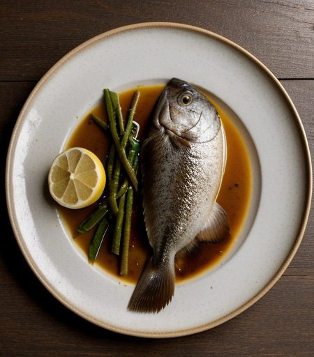 Oven Steamed Flounder Cantonese Style recipe image