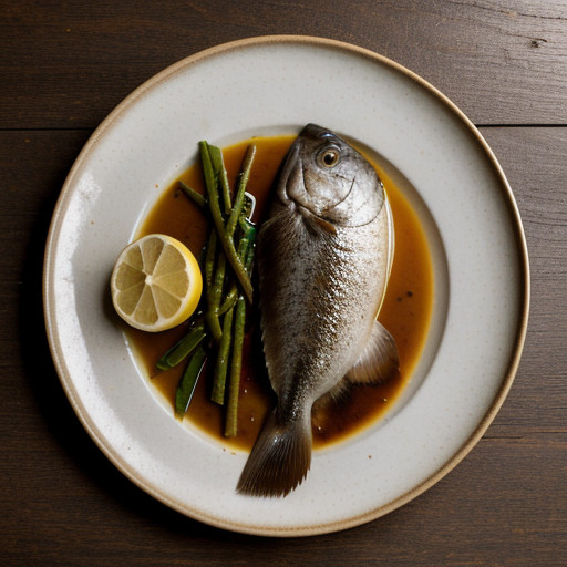 Oven Steamed Flounder Cantonese Style recipe image