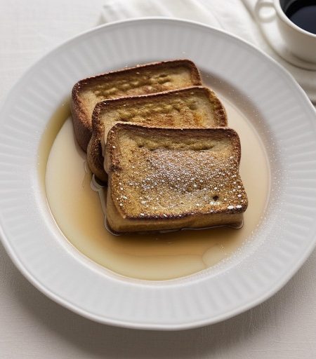 Overnight French Toast With Cinnamon Syrup recipe image