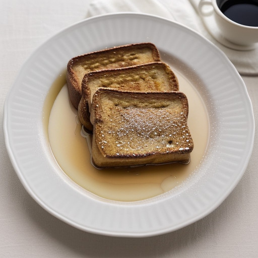 Overnight French Toast With Cinnamon Syrup recipe image