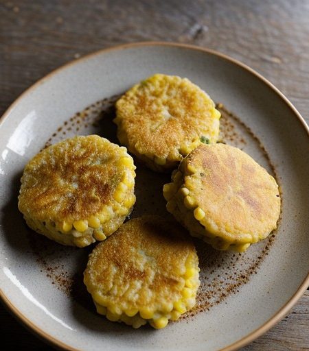 Oyster Corn Fritters (Welshkorn Eishtar-Puffers recipe image