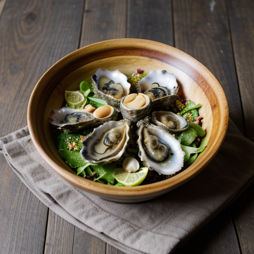 Oysters With Lime-Chili Sauce Salad recipe image