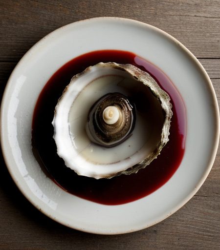 Oysters on the Half Shell With Red Wine Vineg recipe image