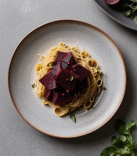 PASTA WITH BEETS - House Beautiful recipe image
