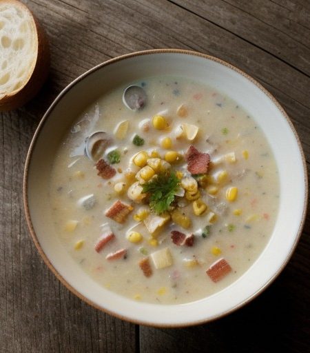 Pacific Clam and Corn Chowder recipe image