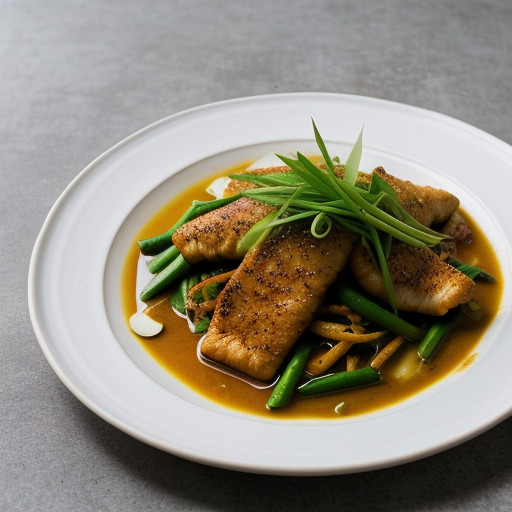 Pad Phed Pladuk (Hot & Spicy Catfish). recipe image