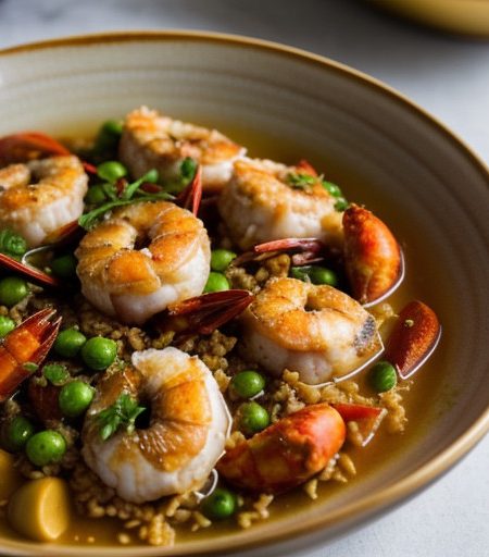 Paella (Spanish Chicken, Seafood Casserole recipe image