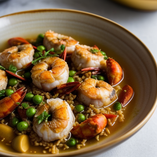 Paella (Spanish Chicken, Seafood Casserole recipe image