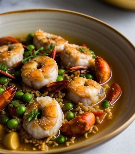 Paella (Spanish Chicken~ Seafood Casserole recipe image