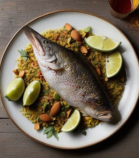 Paella-Stuffed Snapper recipe image