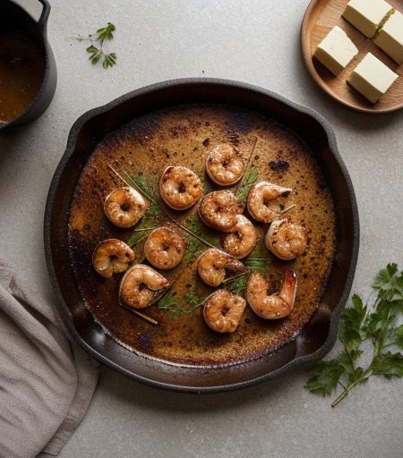 Pan Barbecued Shrimp recipe image