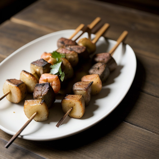 Pan-Pacific Potato-Shrimp Kebabs recipe image