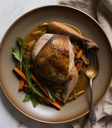 Pan-Roasted Squab With Salsify recipe image