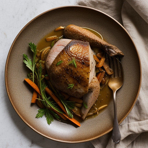 Pan-Roasted Squab With Salsify recipe image