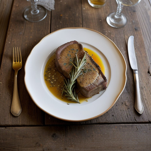 Pan Seared Veal Chop With Rosemary recipe image