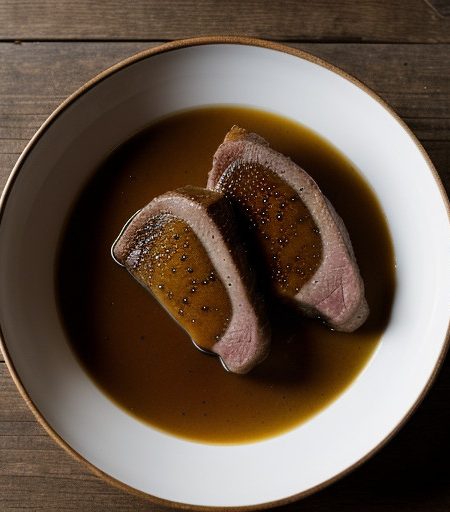 Pan-Seared Veal Chops With Apple-Bourbon Sauce and East T recipe image