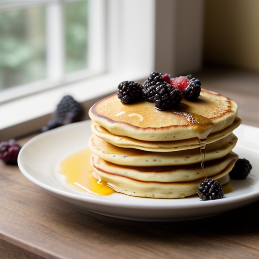 Pan-Sized Lemon-Blackberry Pancakes With Citr recipe image