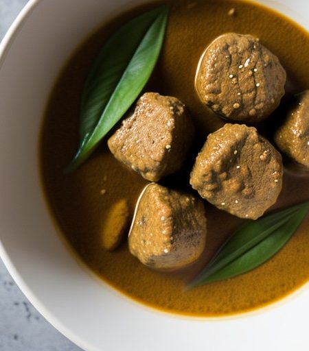 Panang Loog Chin Nua (Thai Meatballs Panang Curry recipe image