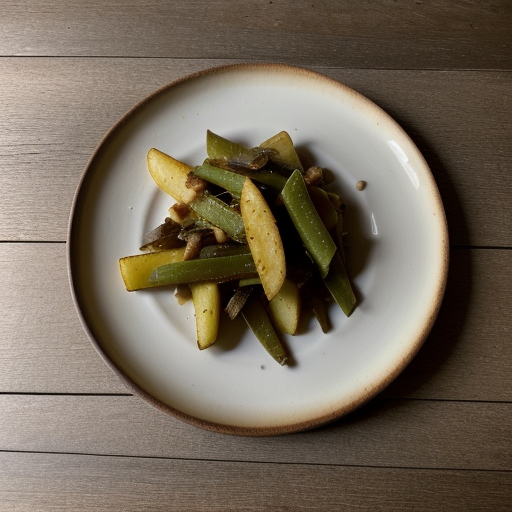 Papas Fritas Con Rajas (Potatoes Fried With C recipe image