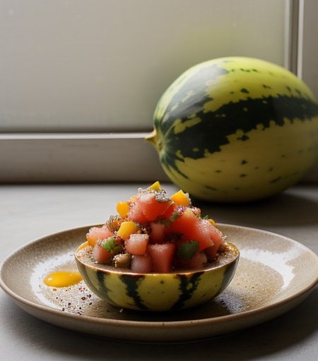 Papaya-Watermelon Salsa - Bon Appetit recipe image