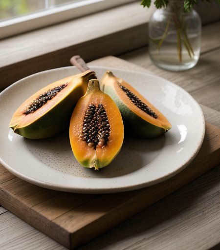 Papaya in Cinnamon Syrup recipe image