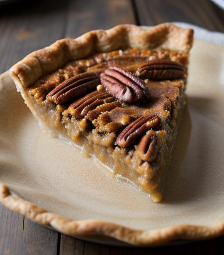 Pappadeaux's Sweet Potato Pecan Pie With Bourbon Sauce recipe image