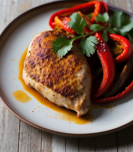 Paprika Chicken and Roasted Peppers recipe image