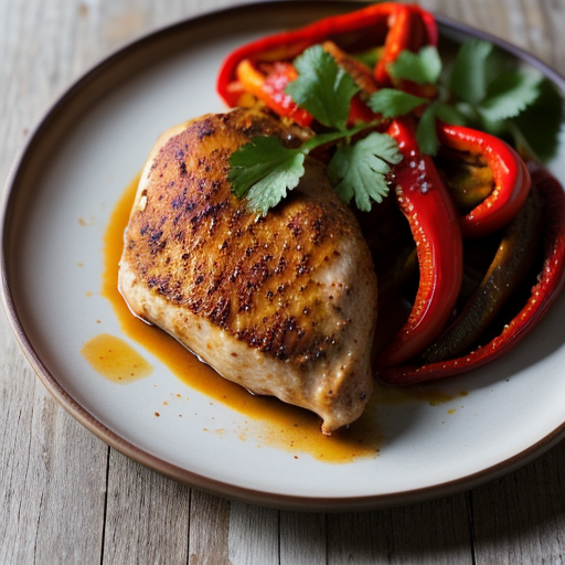Paprika Chicken and Roasted Peppers recipe image
