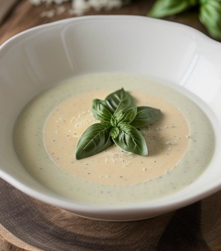 Parmesan-Basil Cream Sauce - Great Chefs recipe image
