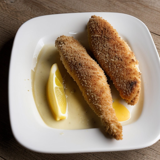 Parmesan Chicken Fingers With Lemon recipe image