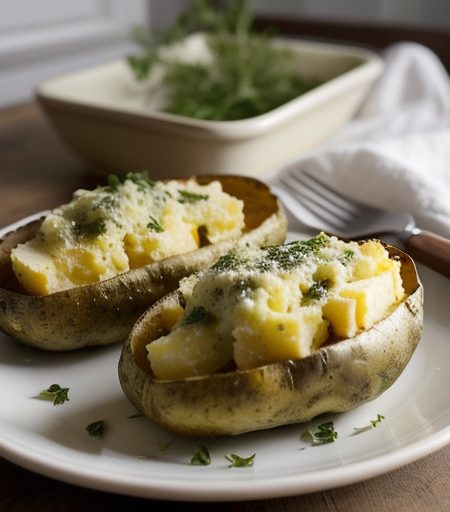 Parmesan-Herb Stuffed Baked Potatoes recipe image